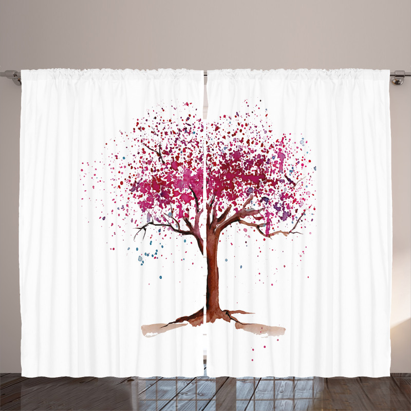Blossom Buds Sakura Tree Curtain