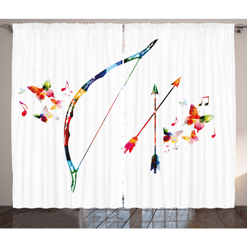 Abstract Bow and Arrow Curtain