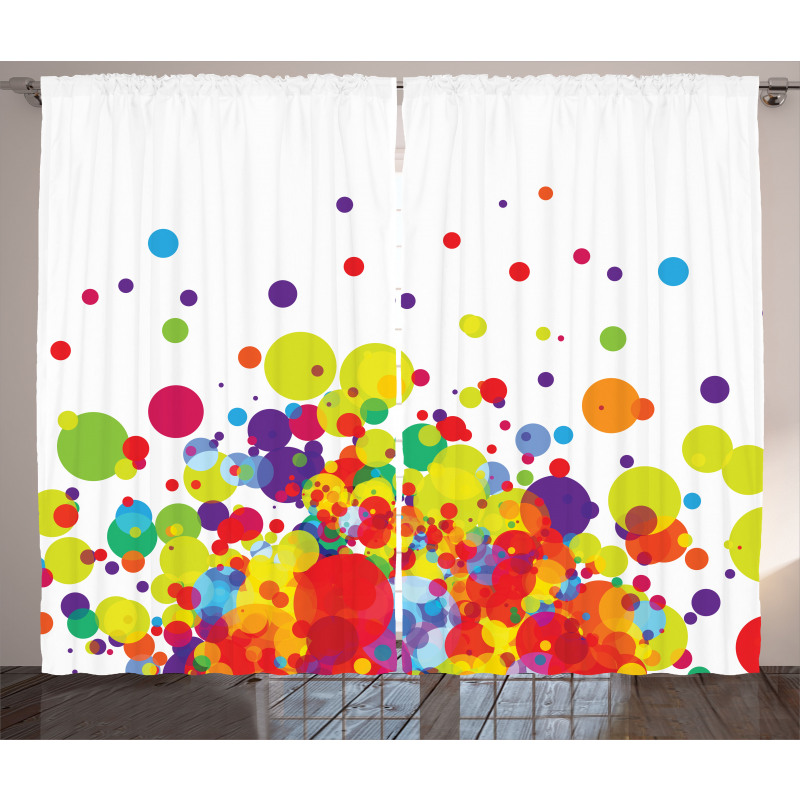 Abstract Circle Rounds Curtain