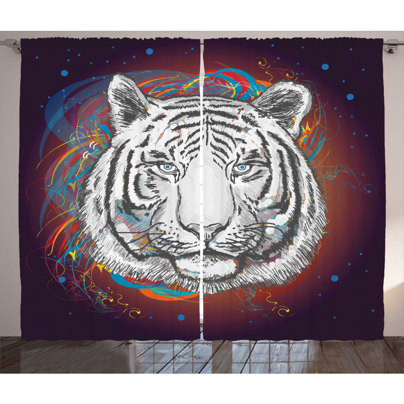 Tiger from Outer Space Curtain