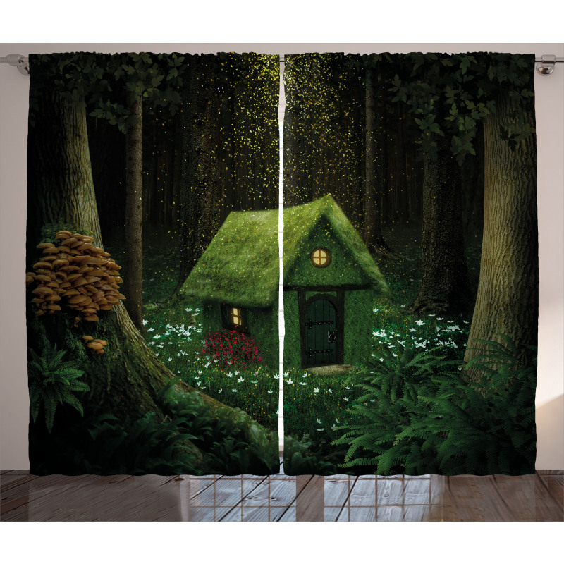 Surreal Forest House Curtain