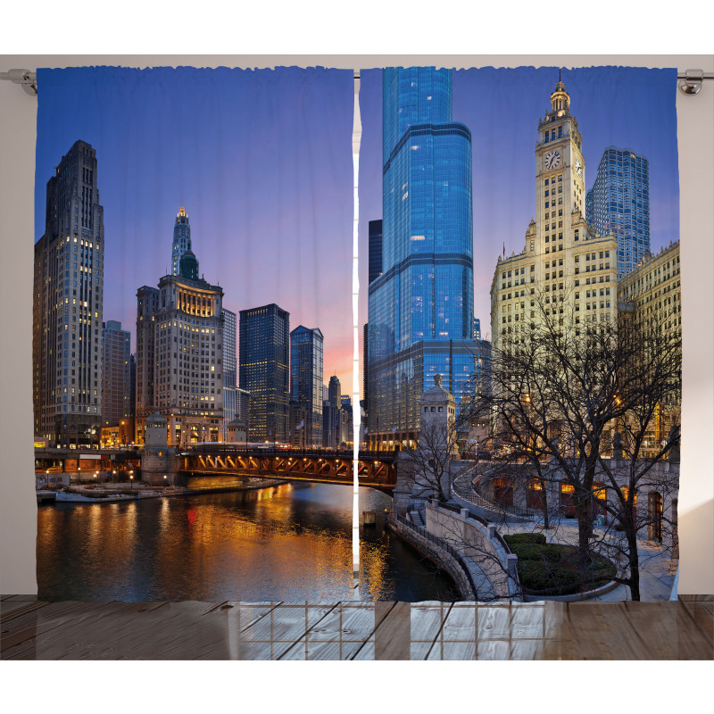 Chicago River Scenery Curtain