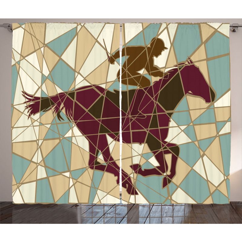 Stable Jockey Silhouette Curtain