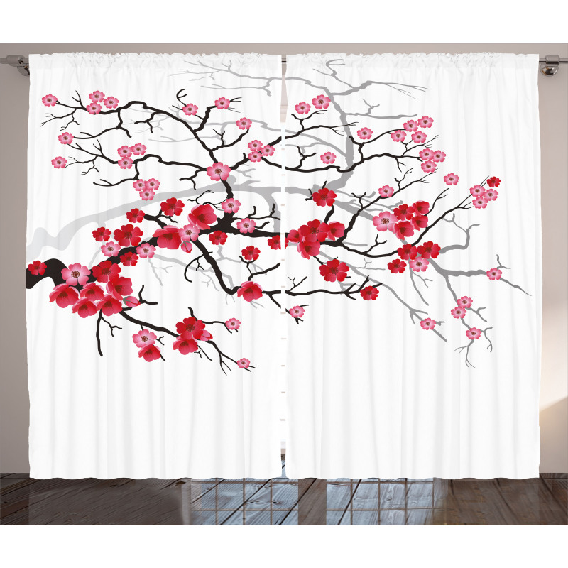Blossoms Sakura Plant Curtain