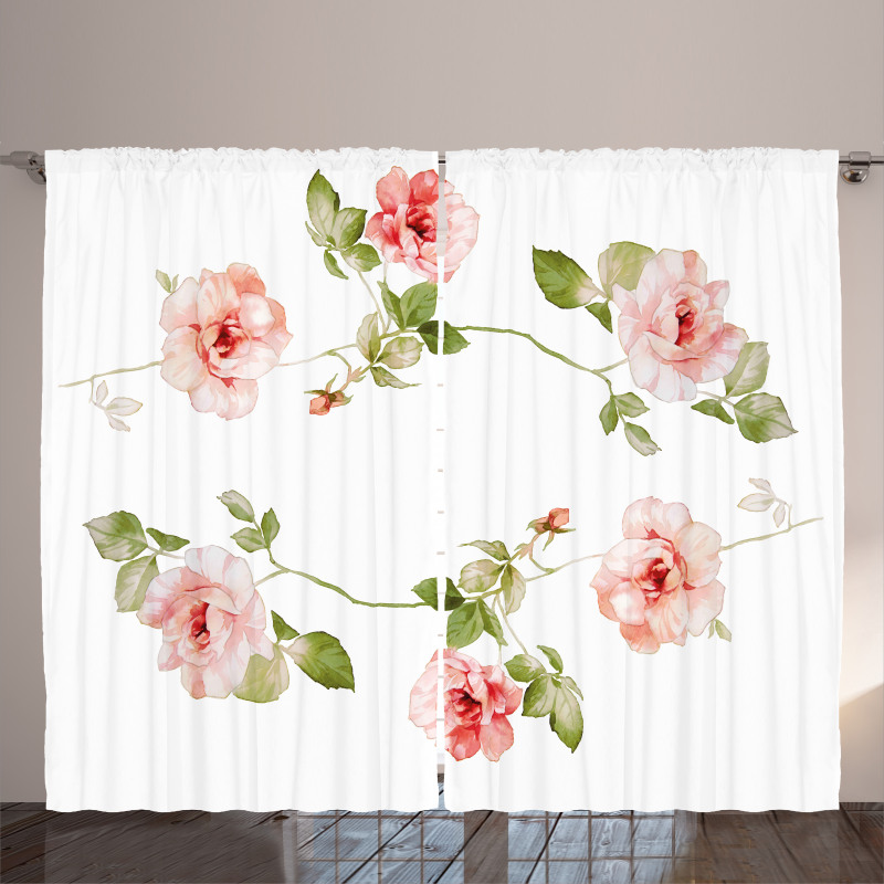 Rose Flower Petals Curtain