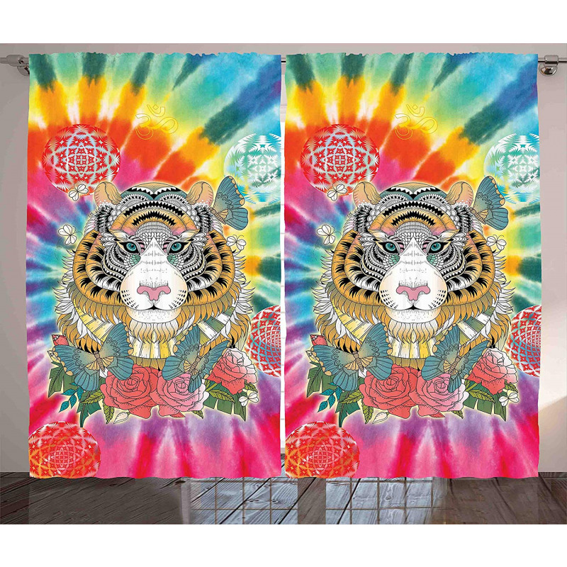 Tiger Head Curtain