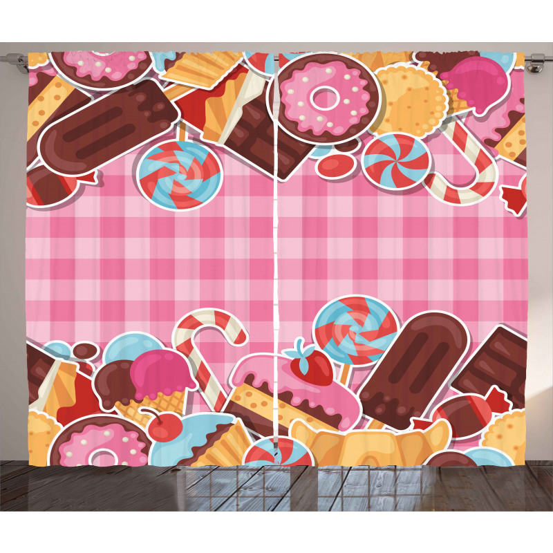 Candy Cookie Sugar Cake Curtain