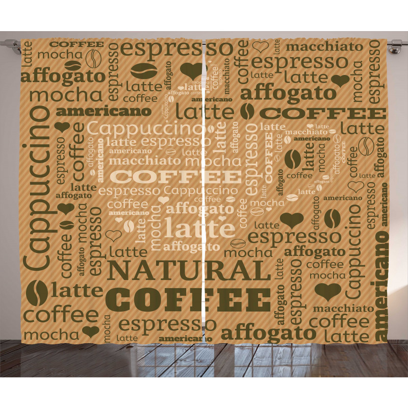 Hot Coffee Beverage Curtain