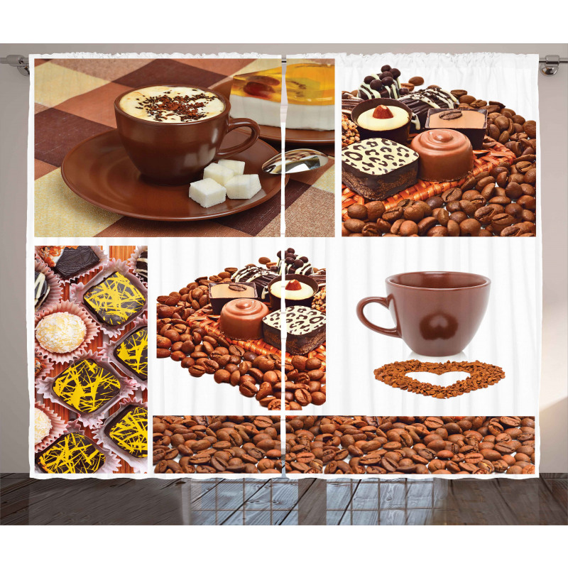 Sweets and Coffee Beans Curtain