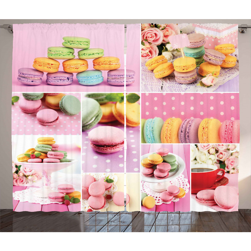 Macaroons Napkins Dots Curtain