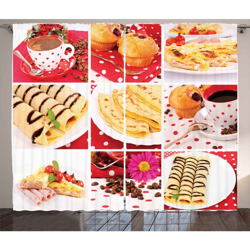 Bakery Collage Photo Curtain