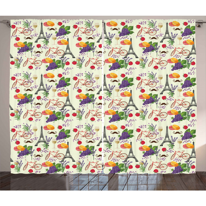 French Wine Macarons Curtain