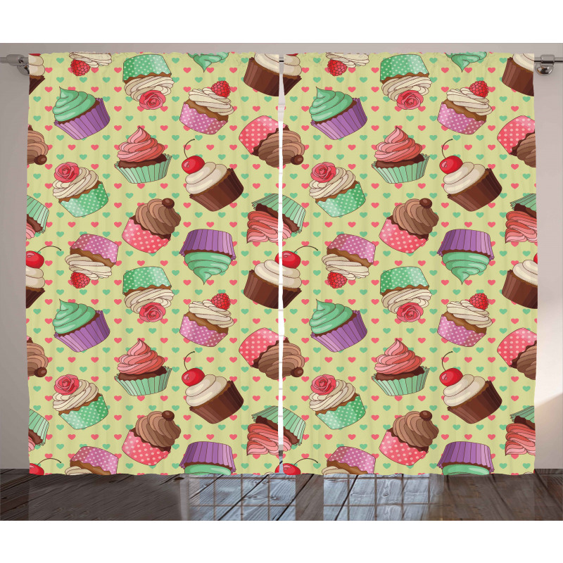 Bakery Polka Dots Curtain