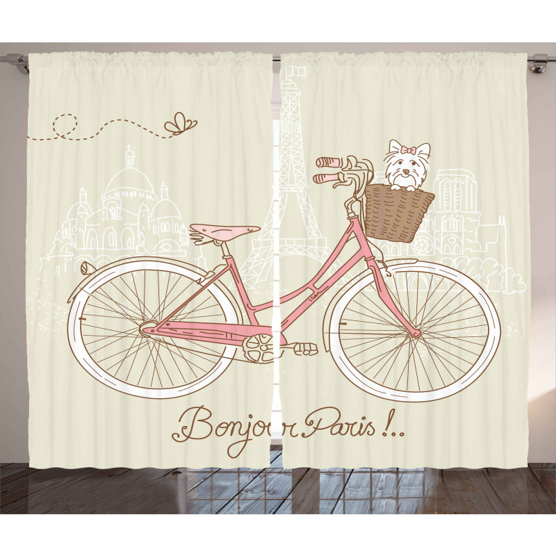 Postcard from Paris Bicycle Curtain