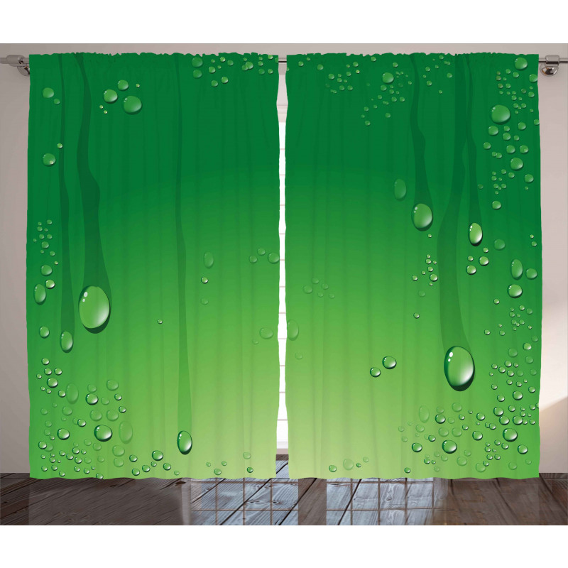 Abstract Art Water Drops Curtain