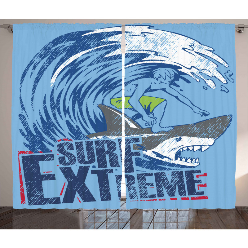 Extreme Sports Retro Curtain