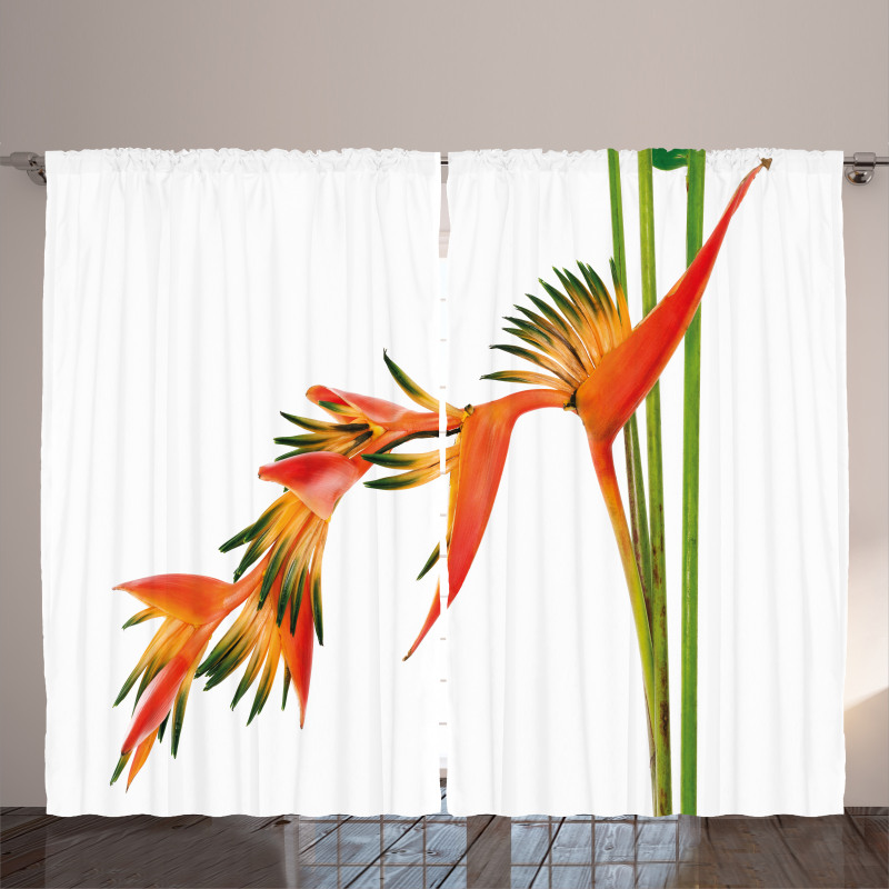 Exotic Flower Branch Curtain