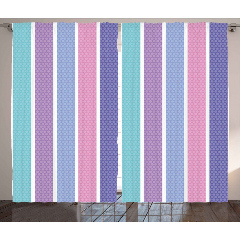 Polka Dot with Stripes Curtain