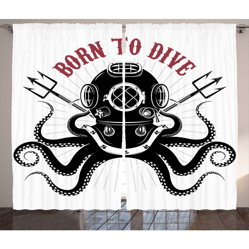 Octopus and Diver Curtain