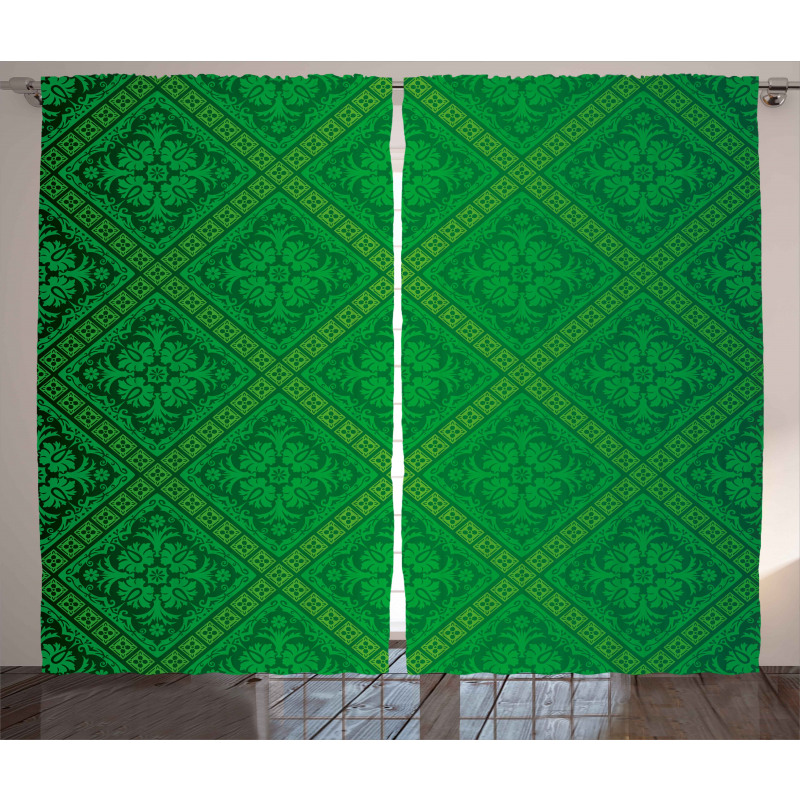 Vector Foliage Pattern Curtain