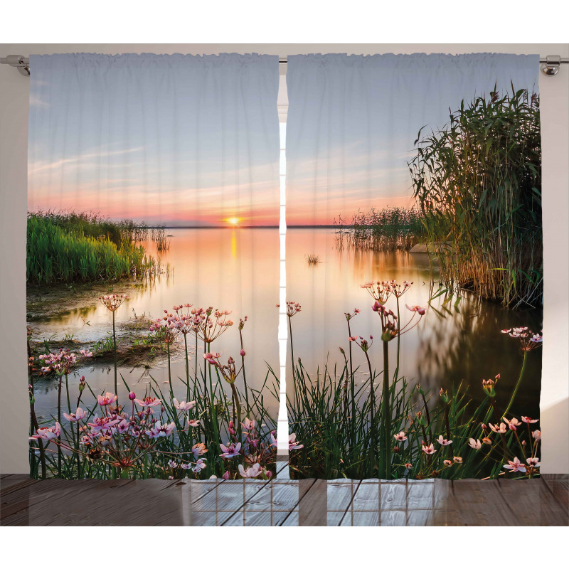 Sunset at Chudskoy Lake Curtain