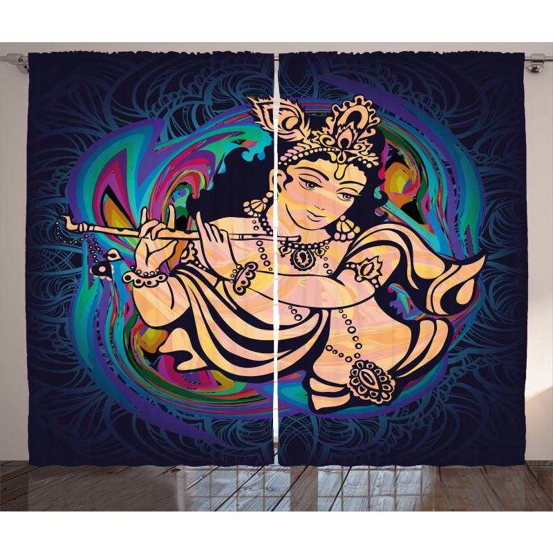 Traditional Woman Figure Curtain