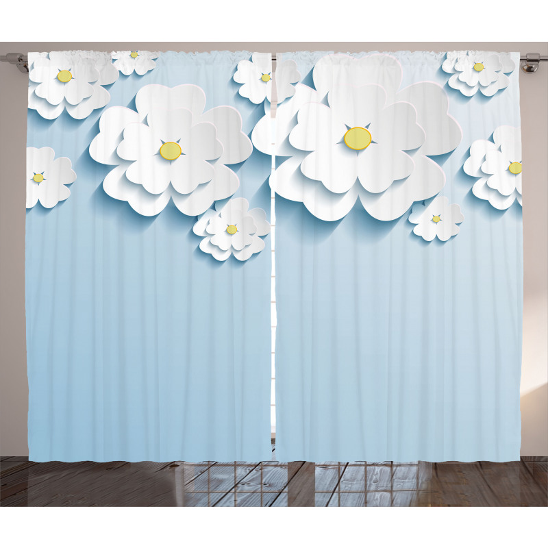 Abstract Cherry Blossom Curtain