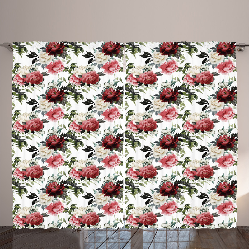 Flower Roses Buds Curtain