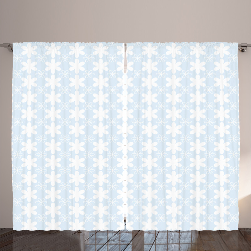 Vertical Spring Flowers Curtain