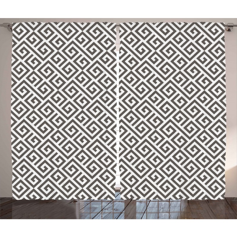 Geometric Maze Curtain