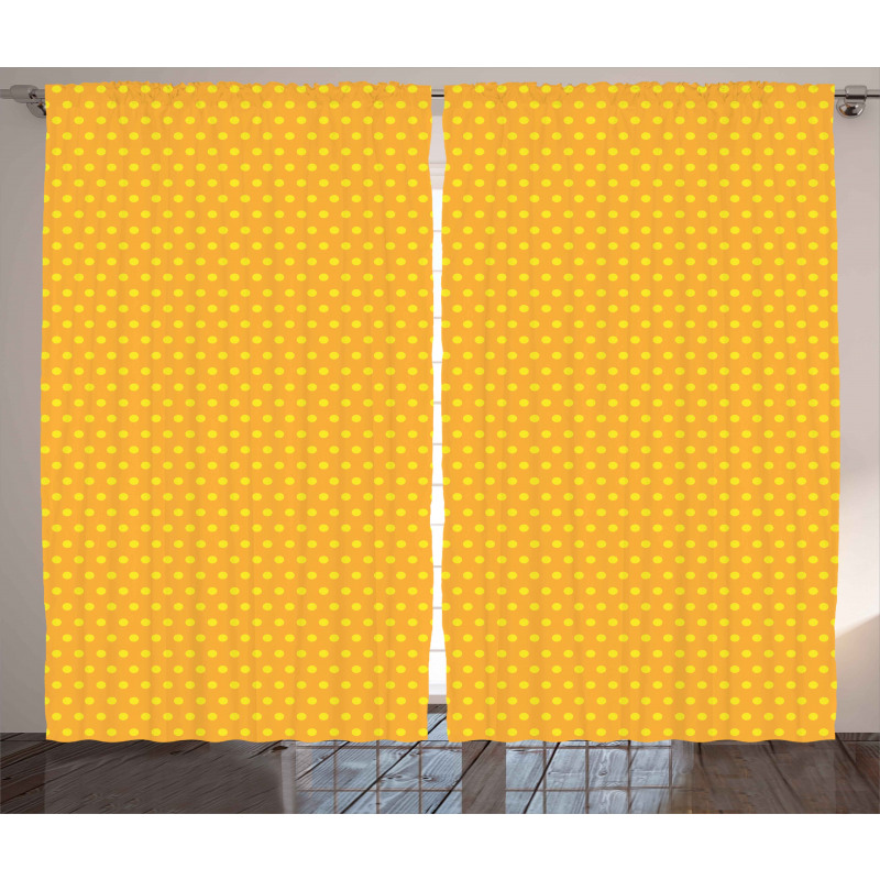 Vintage Dots Marigold Curtain