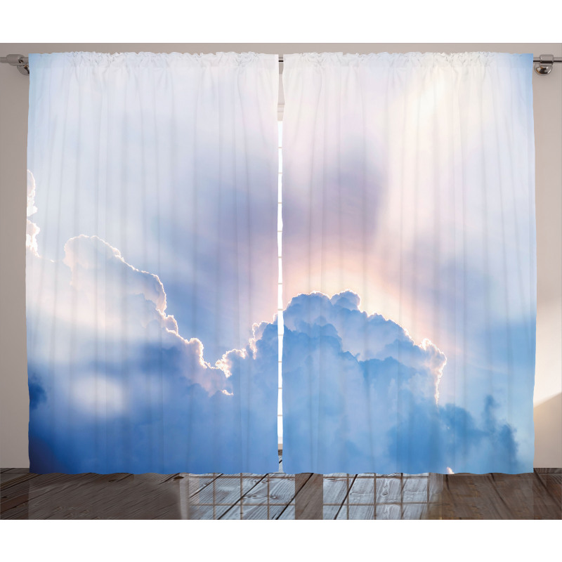 Sunbeam and Fluffy Clouds Curtain