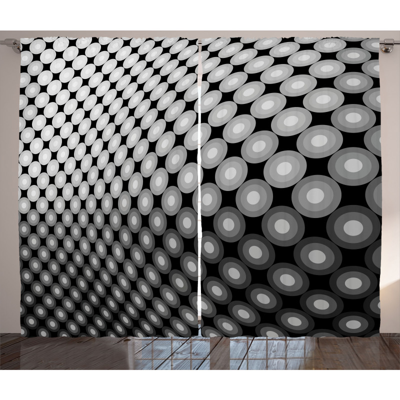 3D Digital Mosaic Dots Curtain