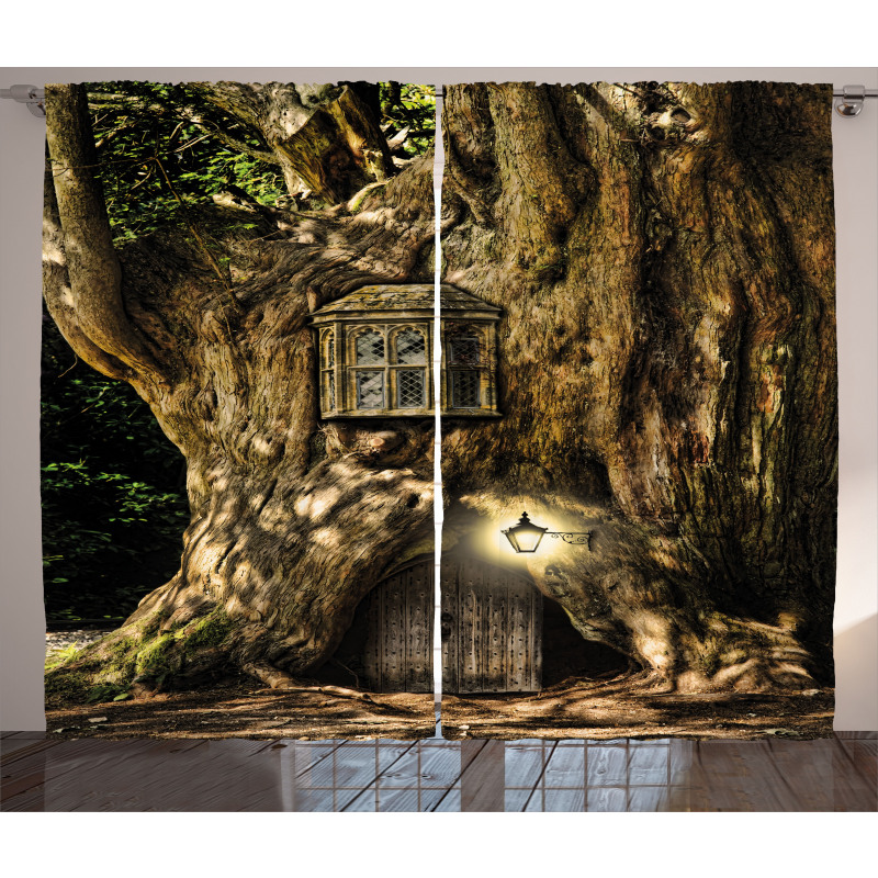 Fairytale House Tree Curtain