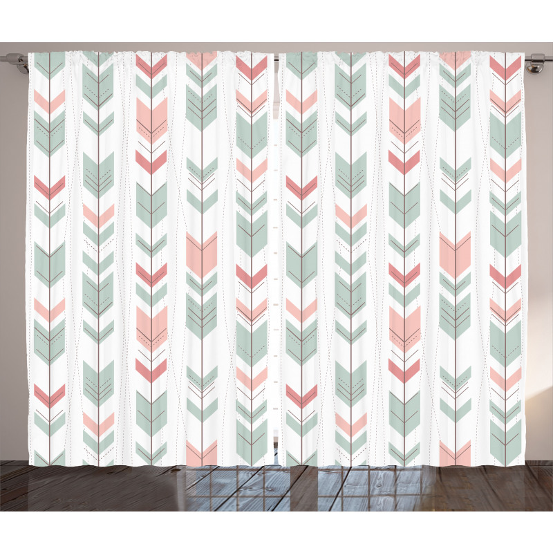 Abstract Chevron Arrow Curtain