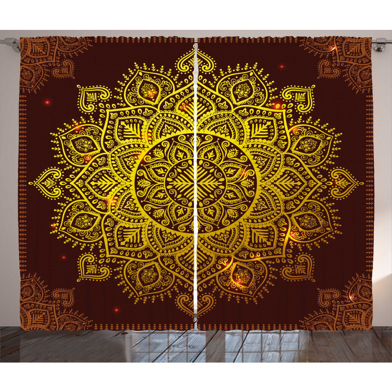 Oriental Snowflake Art Curtain