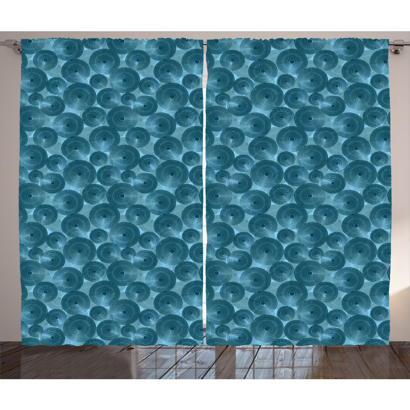 Circles Dots Rounded Tile Curtain