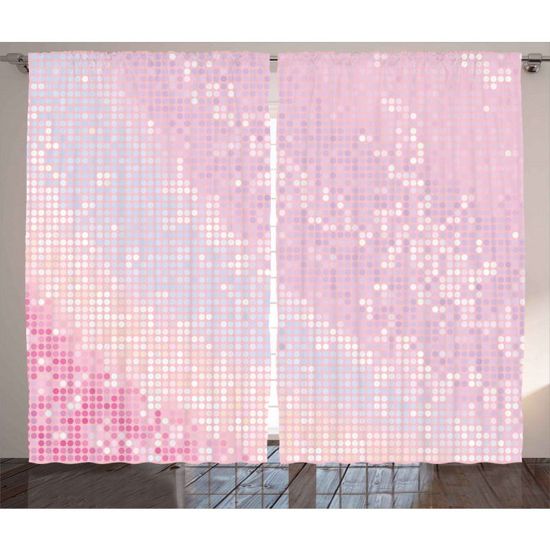 Abstract Disco Ball Pattern Curtain