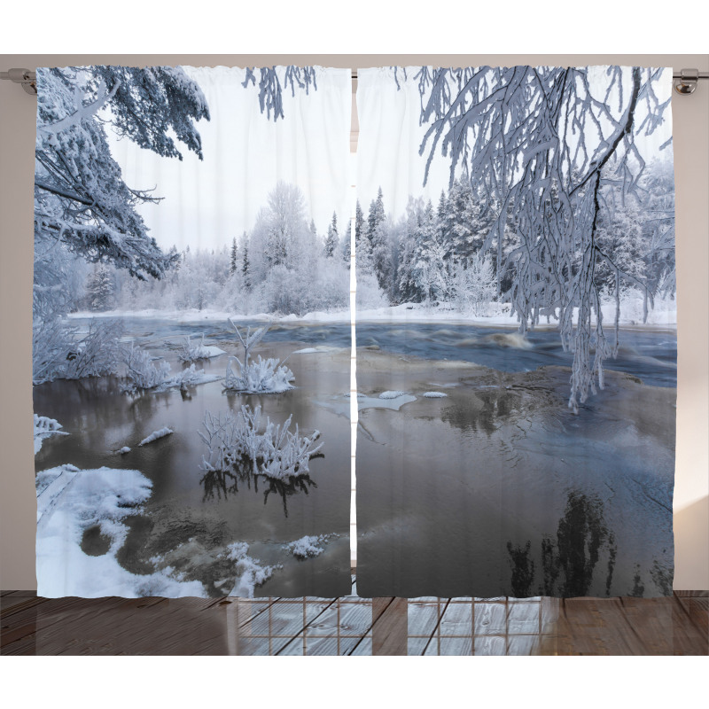 Nordic Snow Nature Icy Curtain
