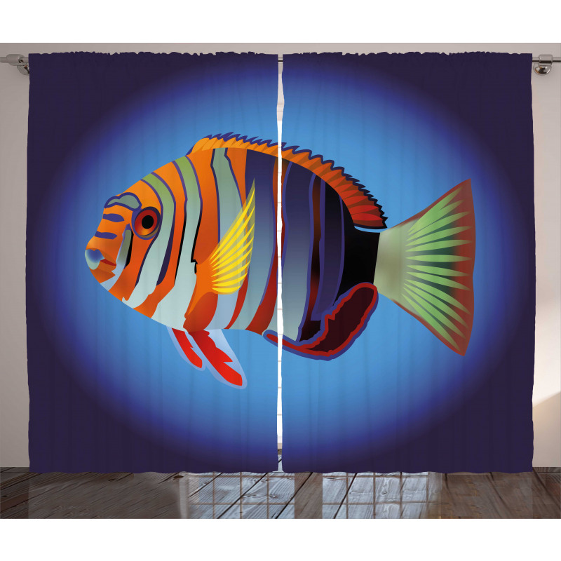 Tropical Exotic Sea Fish Curtain