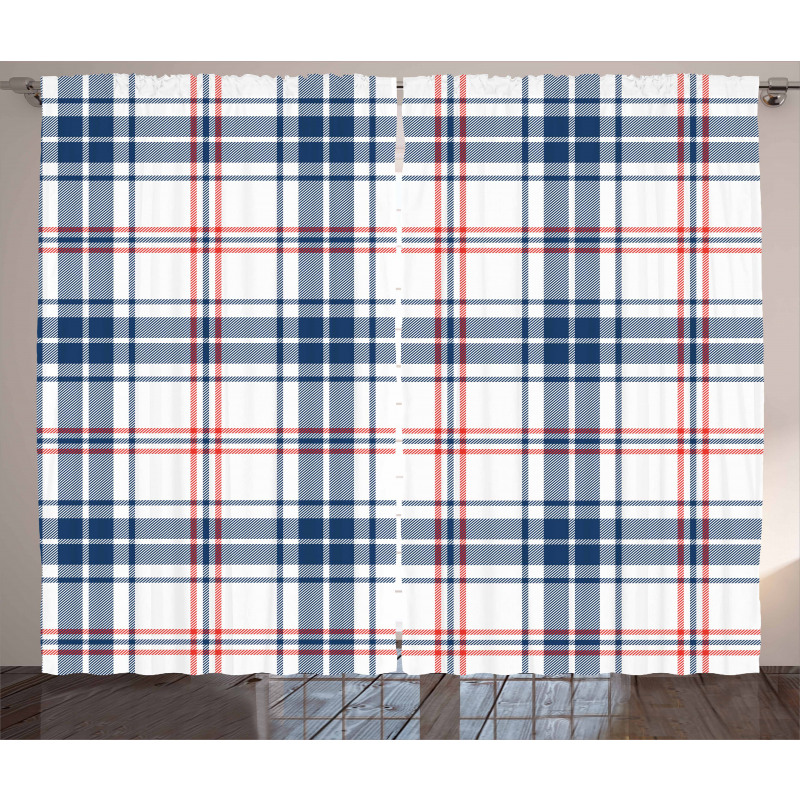 English Tartan Motif Curtain