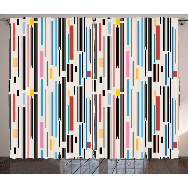 Various Color Stripes Curtain