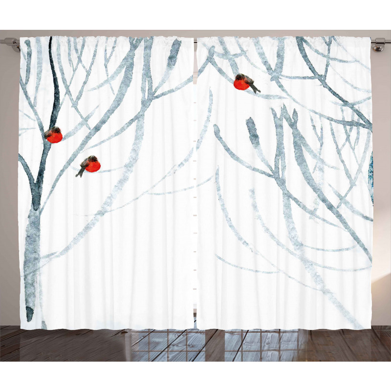 Woods Bullfinches Curtain