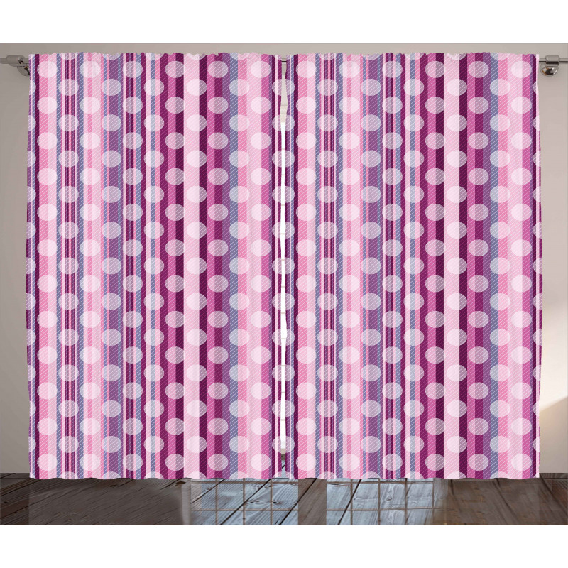 Abstract Rounds Line Curtain