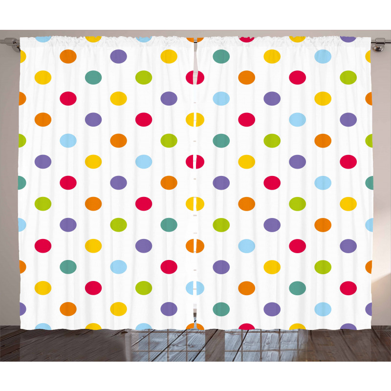 Cheerful Design Polka Dot Curtain