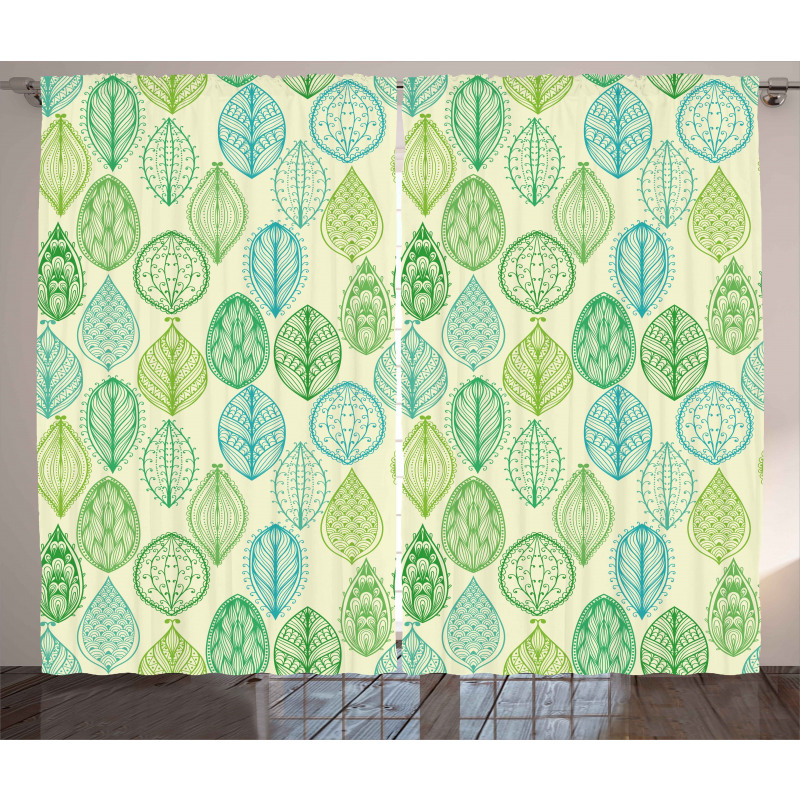 Leaves Forest Pattern Curtain