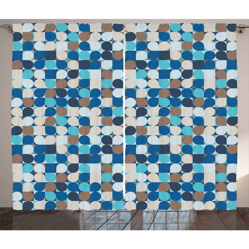 Pastel Mosaic Pattern Curtain