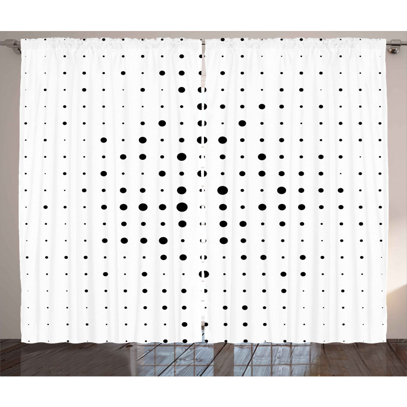 Big Little Pop Art Dots Curtain