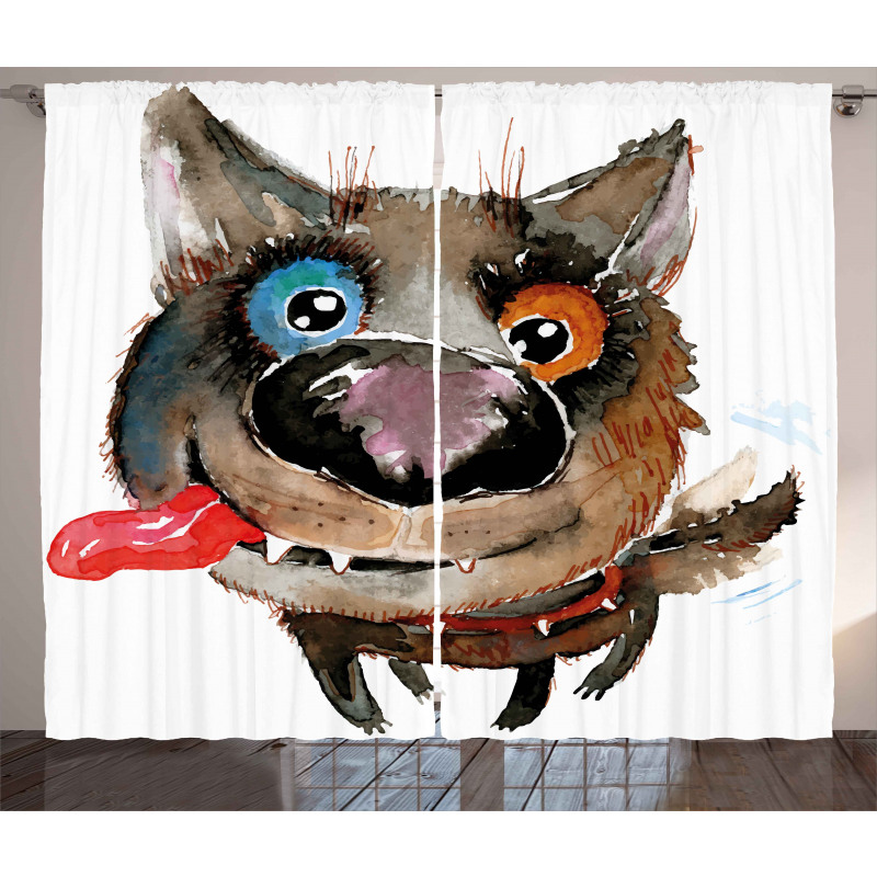 Funny Dog Puppy Curtain