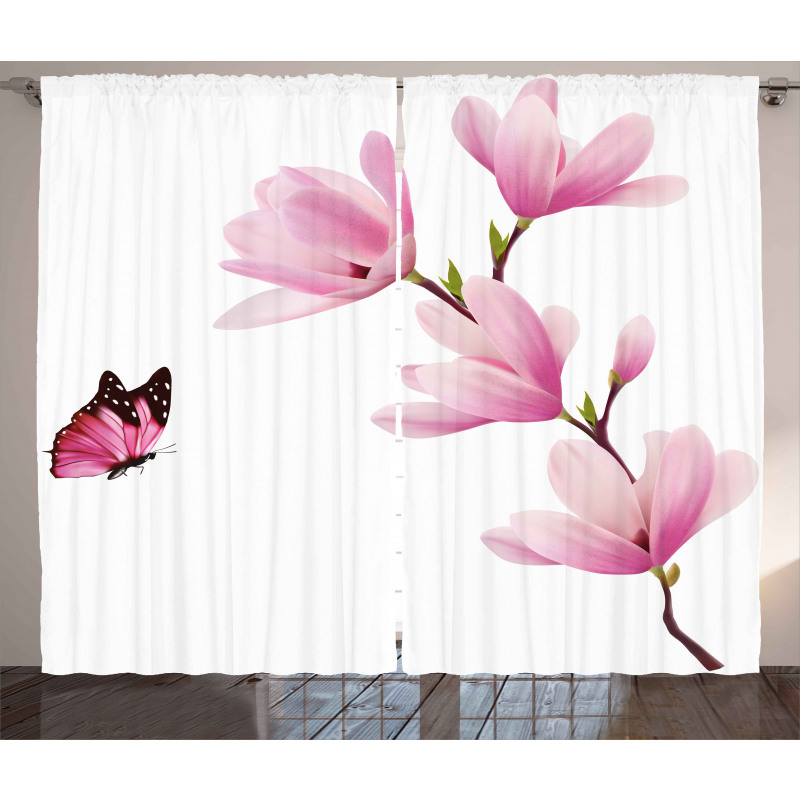 Blossom Branch Flowers Curtain
